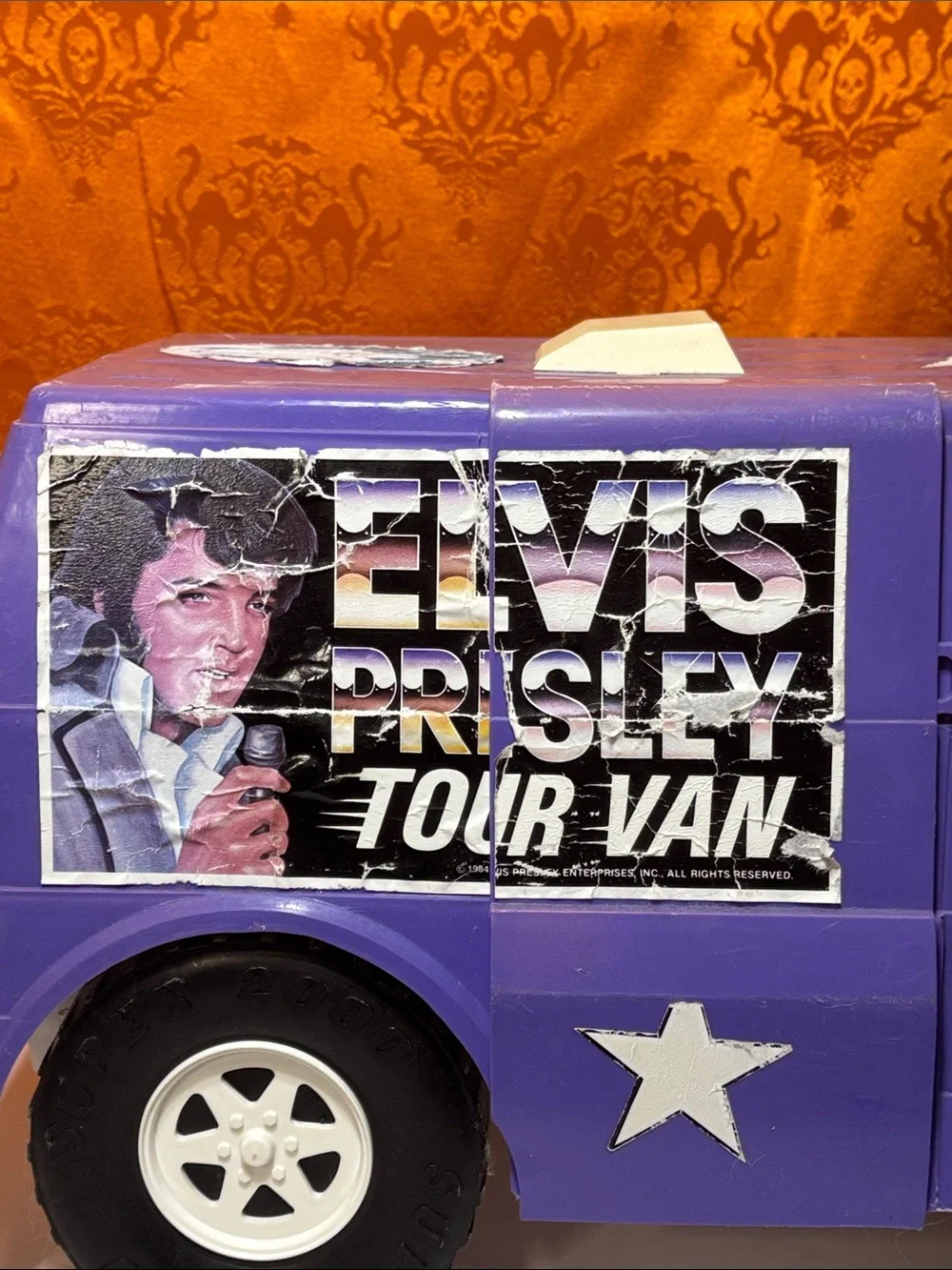 Vintage 1984 Elvis Presley Tour Van Plastic Toy - Lapin Products Memorabilia